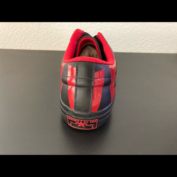 NEW MENS CONVERSE ONE STAR OX 160913C SZ 10  BLK RED SNEAKERS ATHLETIC SHOES - Picture 9 of 12